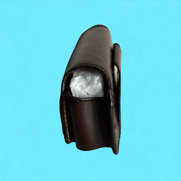 Vintage Samsung Leather Flip Cell Phone Case. Attaches To Belt. Brown 2 Snaps - Picture 5 of 9